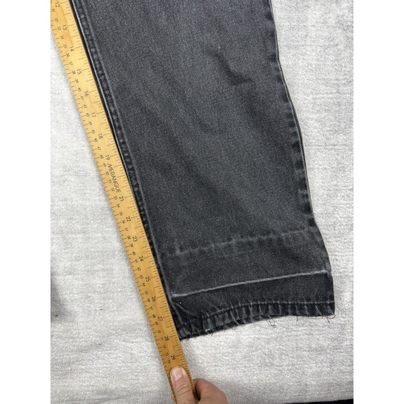 Levis Jeans Mens 36x30 Black Denim Orange Tab Dark Wash Vtg 634 Relaxed Straight - Picture 9 of 14